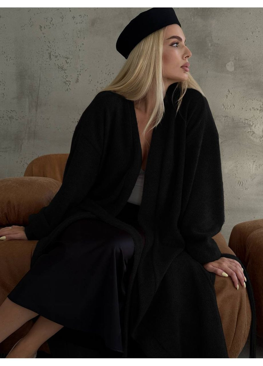 Черный демисезонный кардиган MonCher