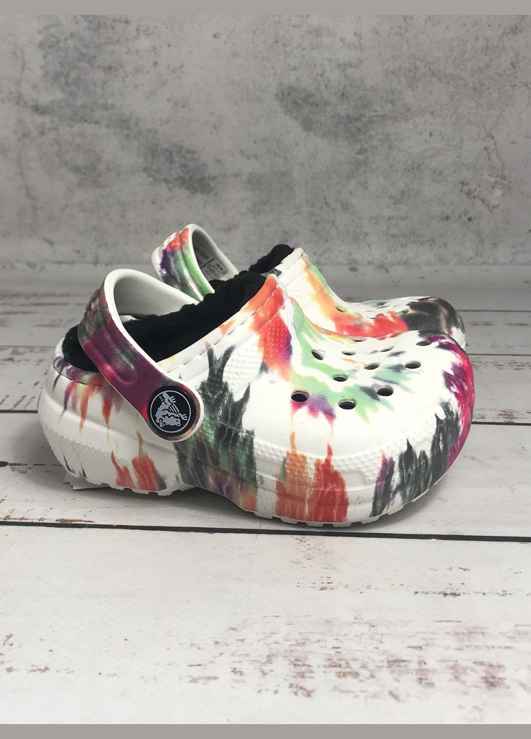 Крокси дитячі CROCKS Lined Tie Dye Original Різнобарвний (661) Crocs (335057485)