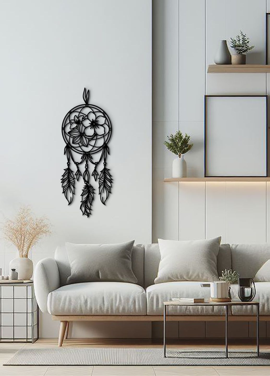 Картина лофт, настінний декор для дому "Квіткові сни", декоративне панно 40х15 см Woodyard (292113285)