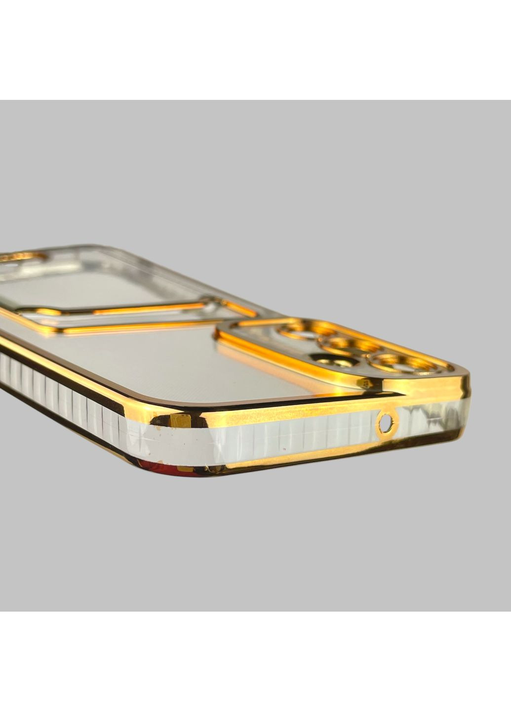 Чохол для Galaxy A15 (SM-A155M) із золотою окантовкою з кишенькою для карток на самсунг а15 золотий Samsung (366020901)