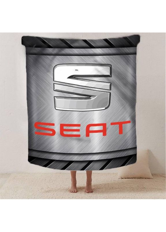 Плед SEAT якісне покривало з 3D-малюнком розмір 135х160 Україна ТД (369658533)