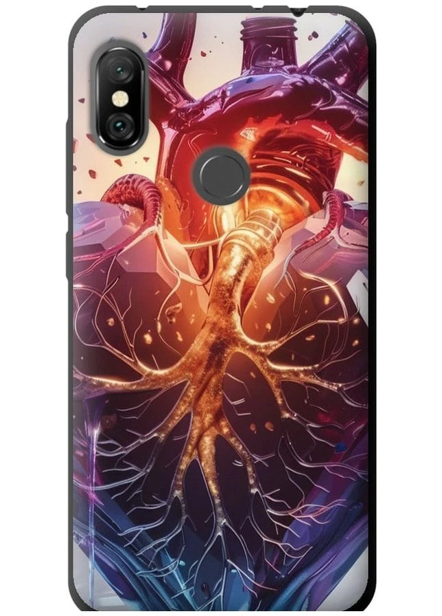TPU черный чехол 'Crystal Heart' для Endorphone Xiaomi Redmi Note 6 Pro (286767178)