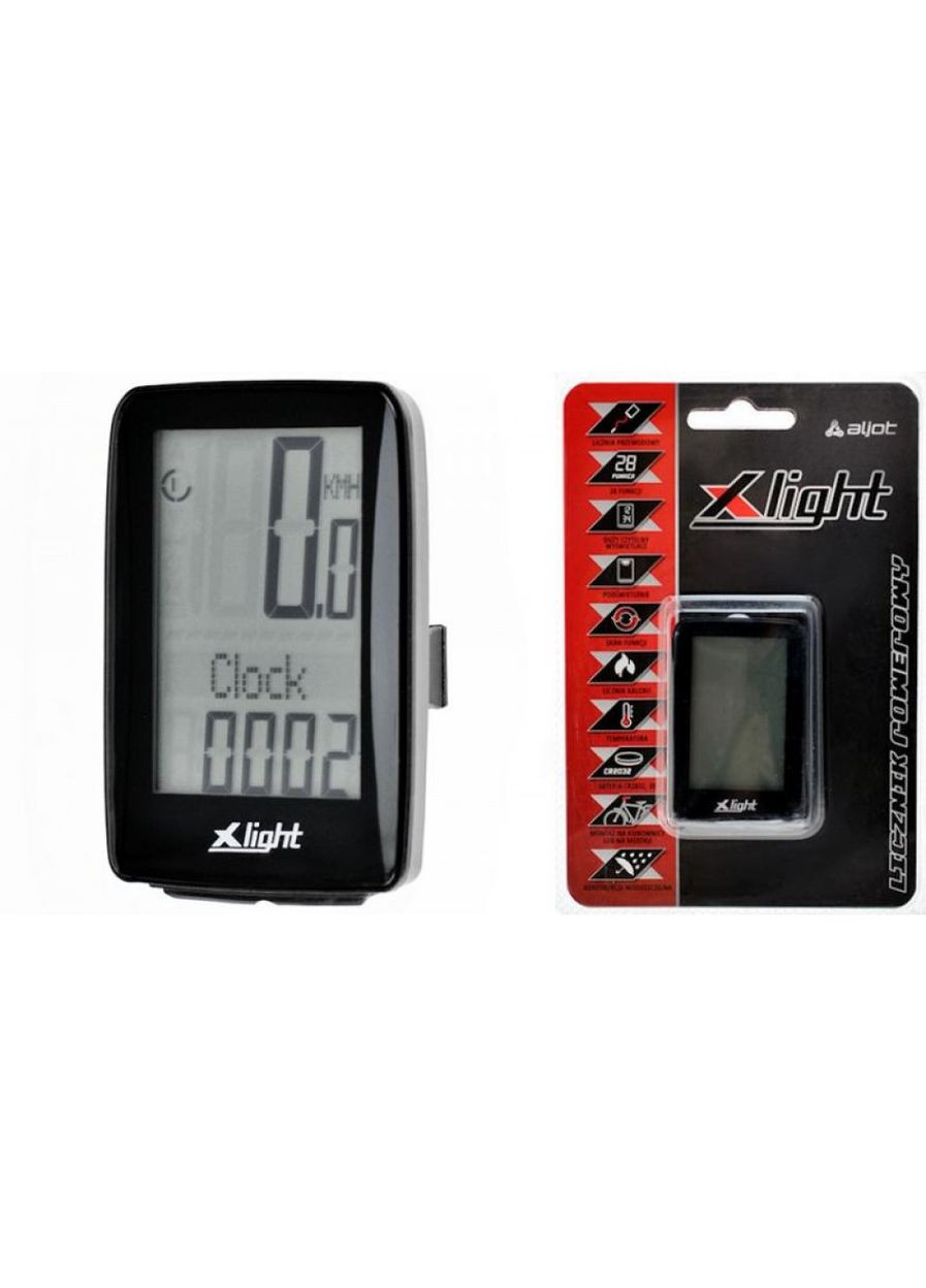 Велокомп'ютер 28 функцій, дротовий, X-Light (369373825)