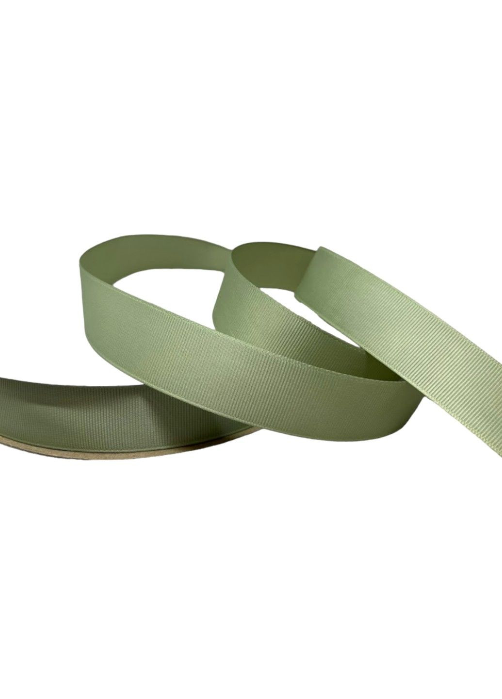 Репсова стрічка 2,5 см, колір- світло- оливковий, метр No Brand (315438025)