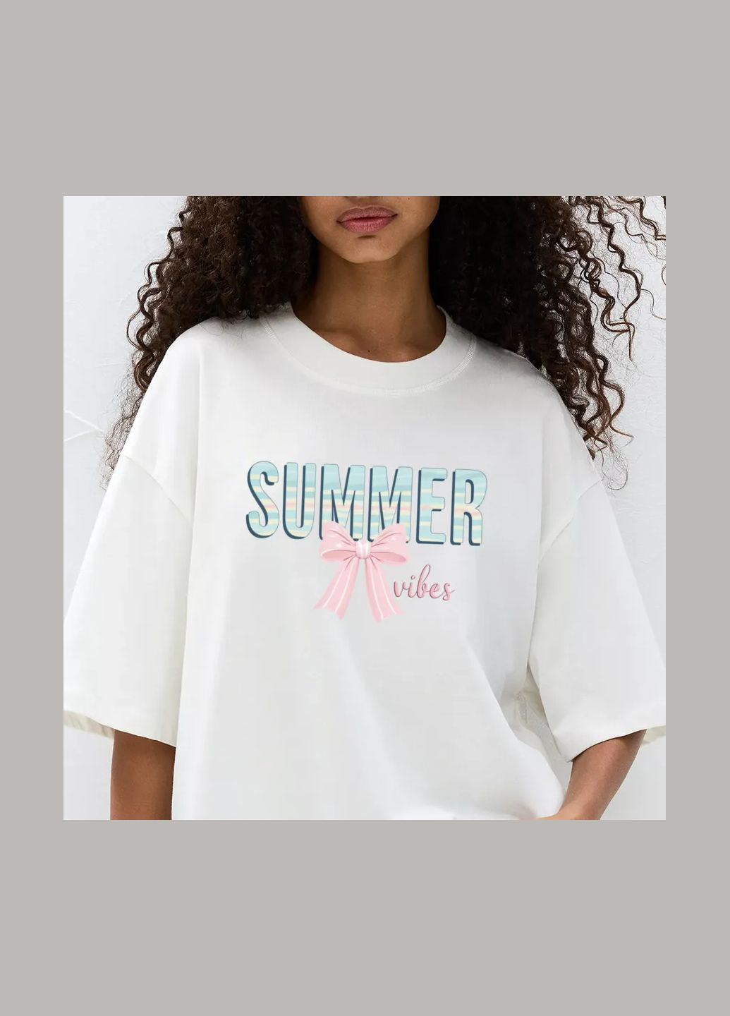 Термоналіпка "Summer vibes" бантик (7033) No Brand (335811509)