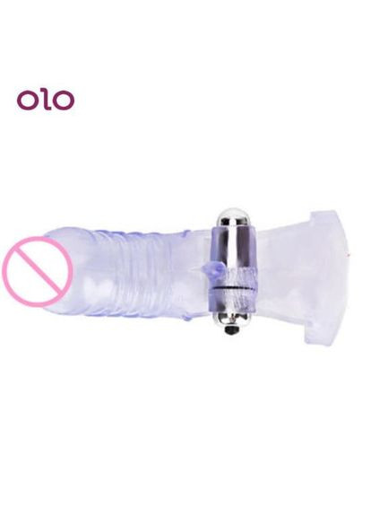 Насадка на палец для стимуляции клитора и точки G с вибрацией 16*4*4 см 4C.3.3.13 Розовый OLO (306854887)