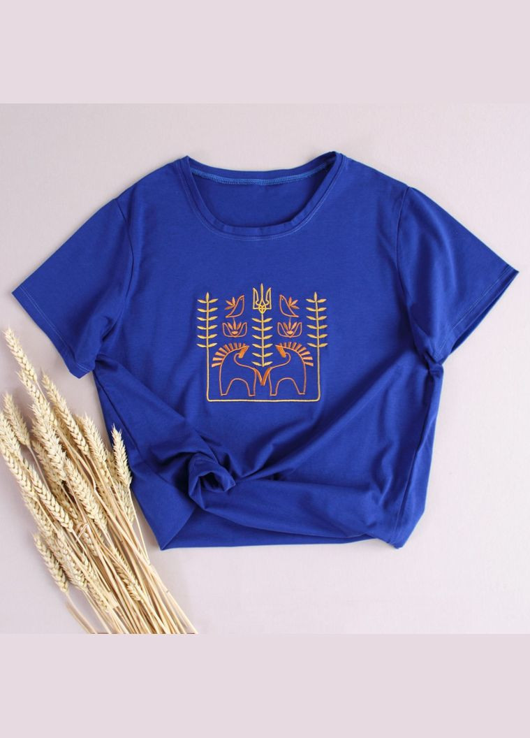 Футболка жіноча з авторською вишивкою Воля Ladan - (301026506)