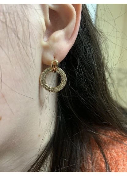 Серьги кольцо в кольце 2,5 см золотистые love-shopping Xuping Jewelry (387399895)