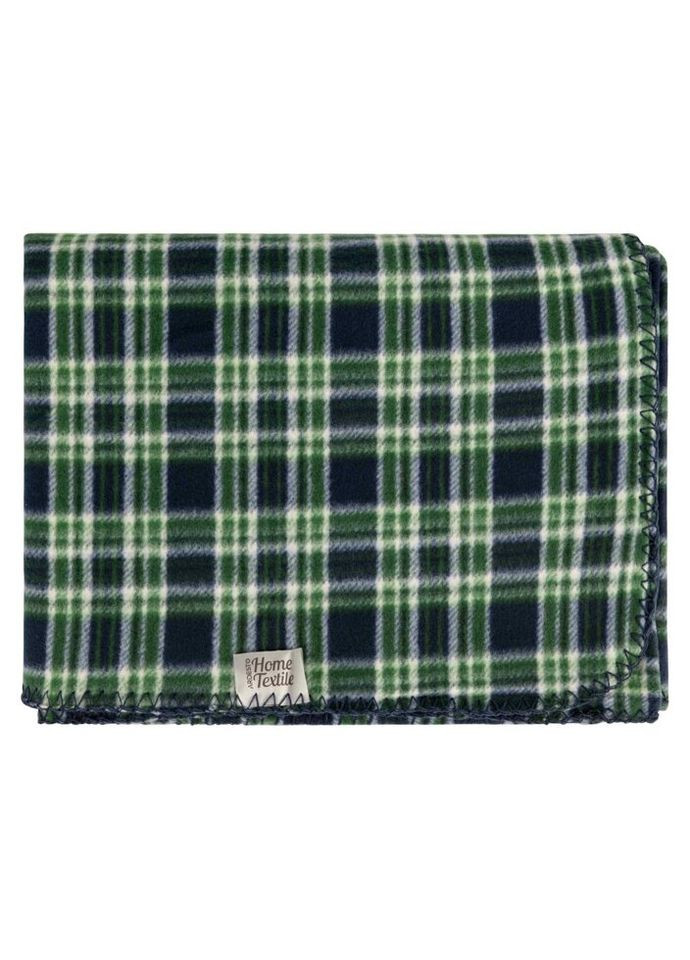 Плед Fleece Клітина зелена ART0718PB 130х160 см Ardesto (317729104)