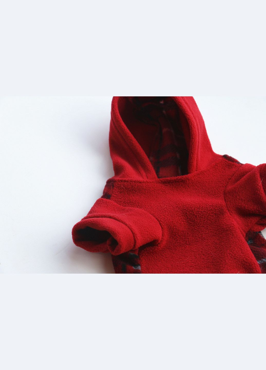 Тепле худі для собак з капюшоном Pet Style "Крупна клітинка" Червоночорна XL No Brand - (323232688)