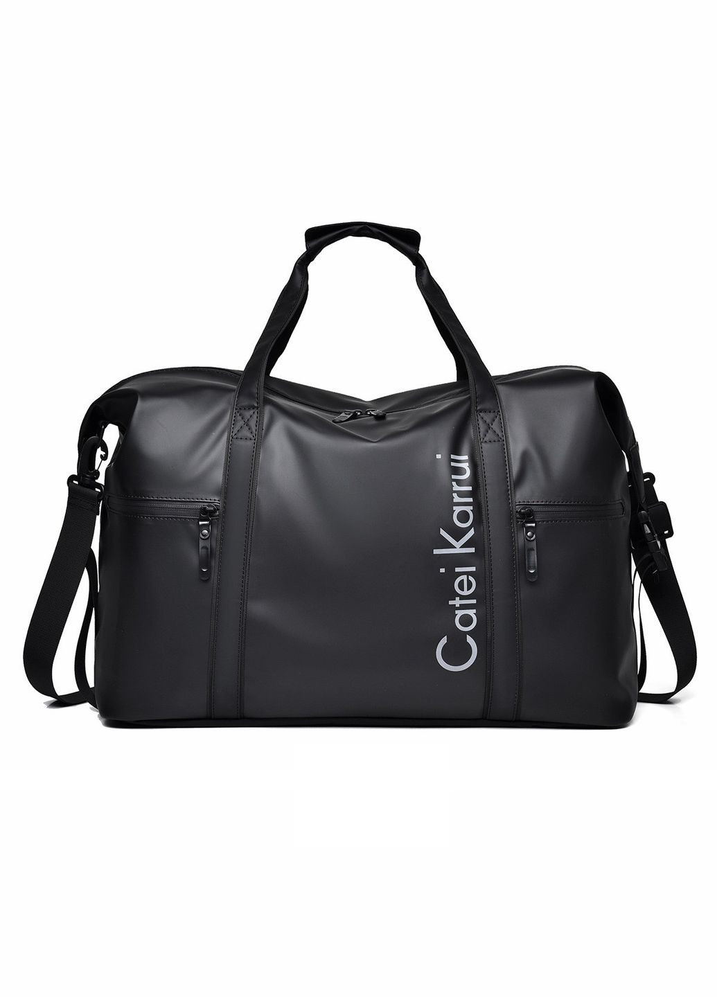 Дорожная сумка большой емкости из эко кожи черная КиП (327666142)