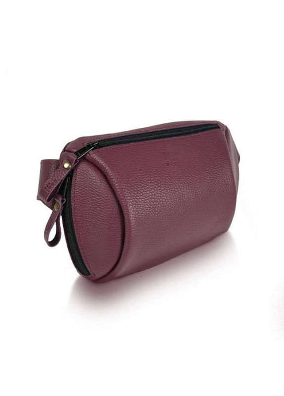 Бананка женская кожаная сумка через плечо Easy Бордовый флотар The Wings (302007410)