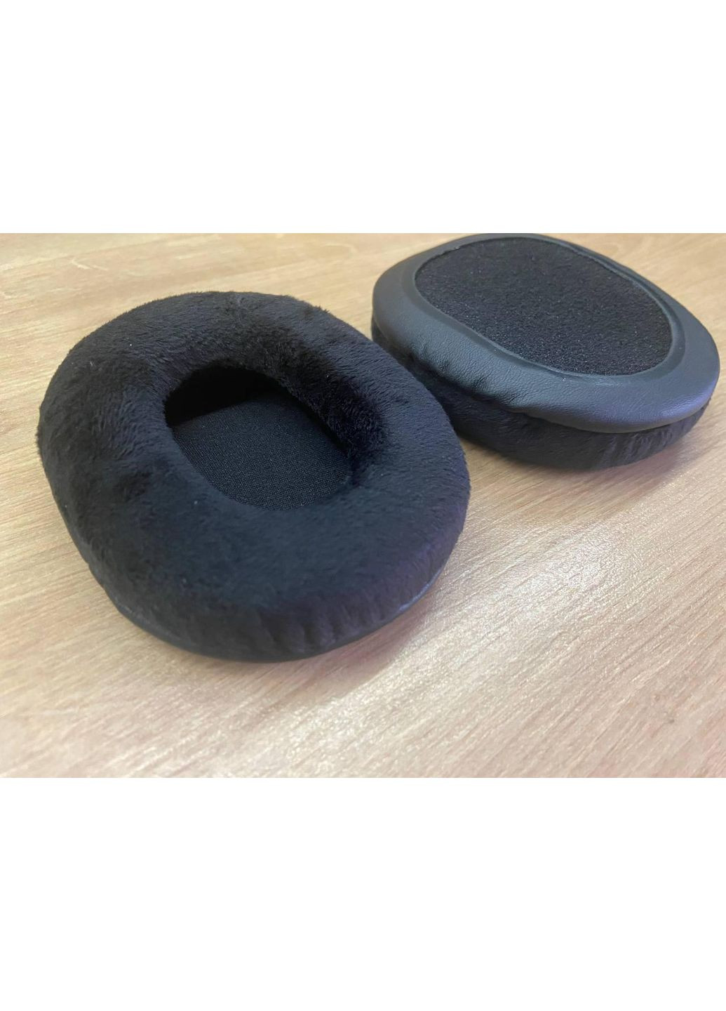 Амбушюры велюровые универсальные для наушников овальные 10х8 см black черные No Brand (368857781)