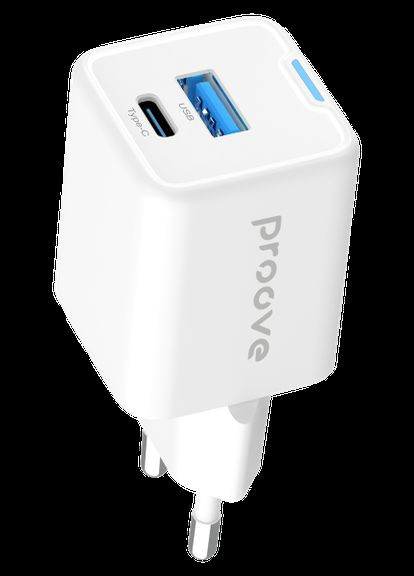 МЗП блок 25W GaN USB-A/2USB-C Pocket GaN Plus white (WCPG25111202) Proove (330030603)