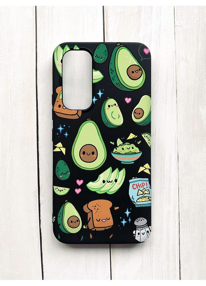 Матовий чохол на Samsung Galaxy A54 5G (A546) Чорний:: Милі авокадо каваї (принт 305) CASE CONTROL (360667844)