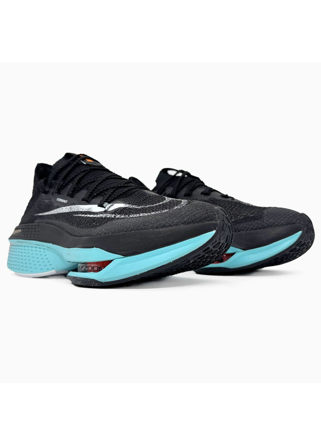 Чорні Осінні кросівки чоловічі nike air zoom alphafly next% 2 black / blue найк аір зум No Brand