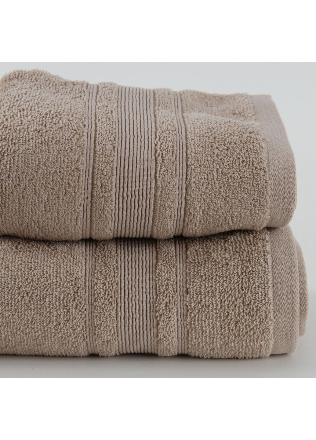 Бавовняний рушник для тіла 70*140 см, 550 г/м2 Fancy Бежевий (2568070140) ТЕП однотонний бежевий