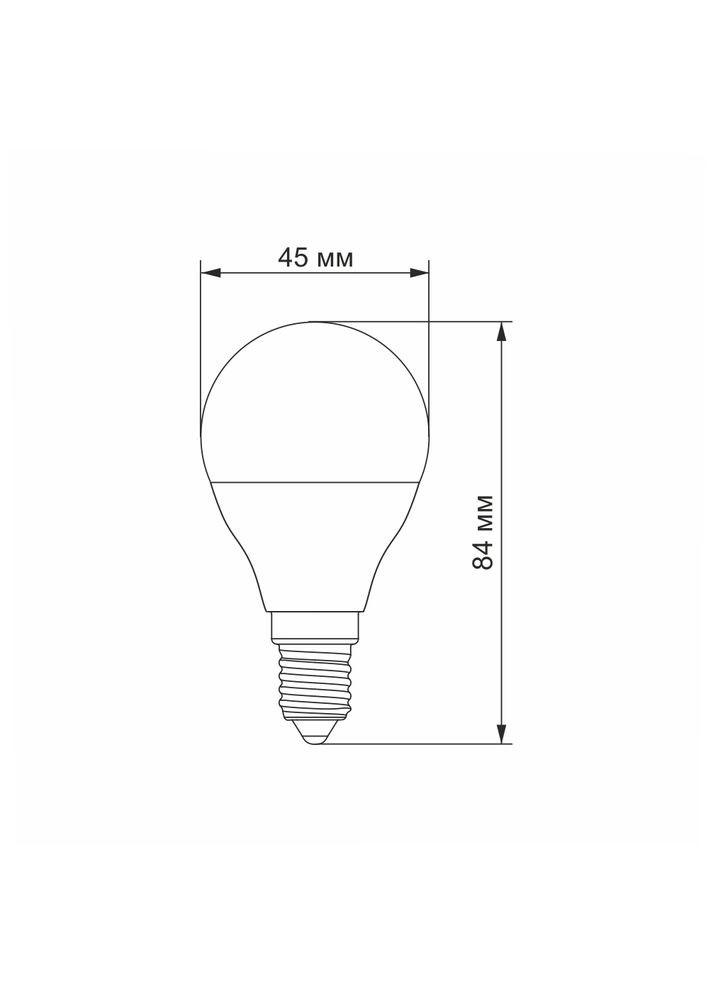 Светодиодная лампа G45 7W E14 4100K (VLG45e-07144) Videx (282313711)