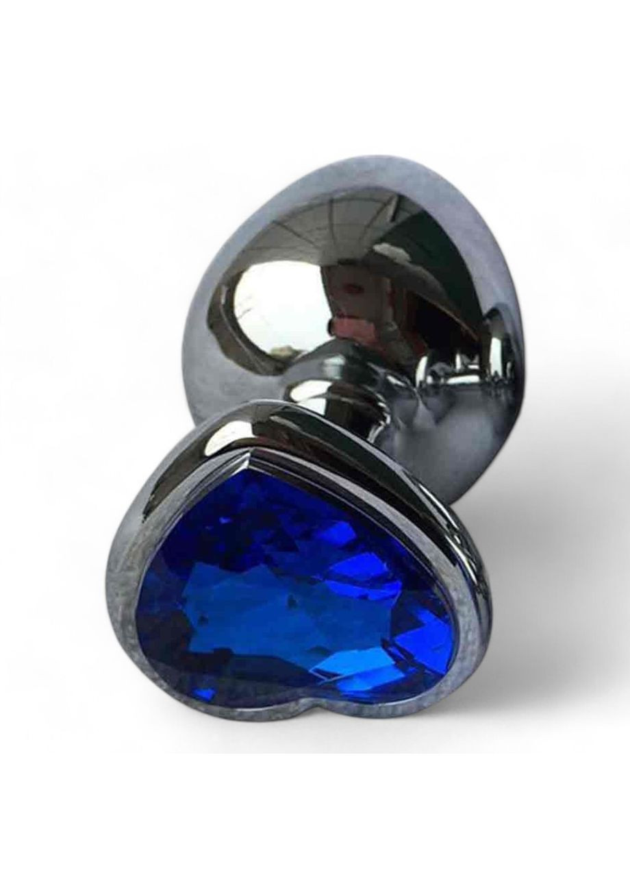 Анальна пробка металева з каменем у формі серця іграшка для анального сексу China (317747563)