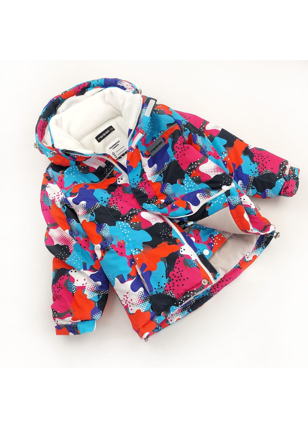 Рожева зимня дитяча зимова куртка для дівчинки з капюшоном (416022) Marakas