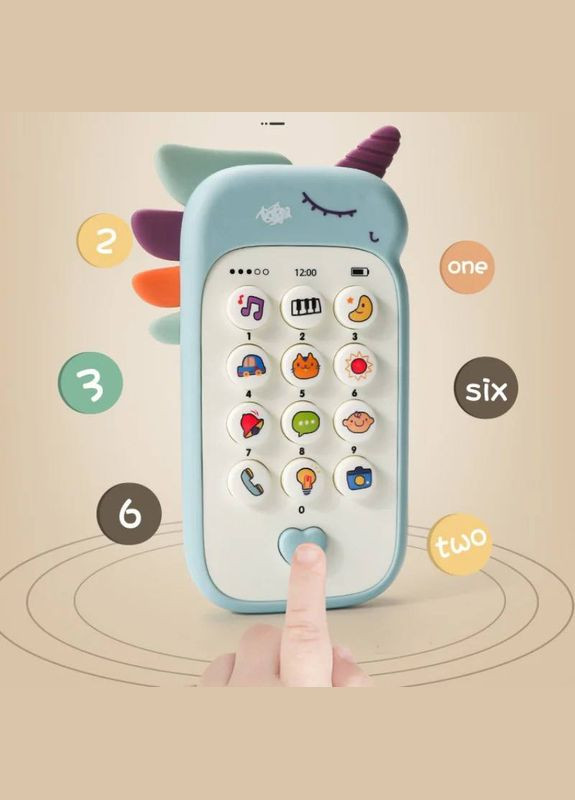 Дитяча розвиваюча іграшка- телефон "Єдиноріжка" 90313 UA, українська озвучка Limo Toy (327216918)