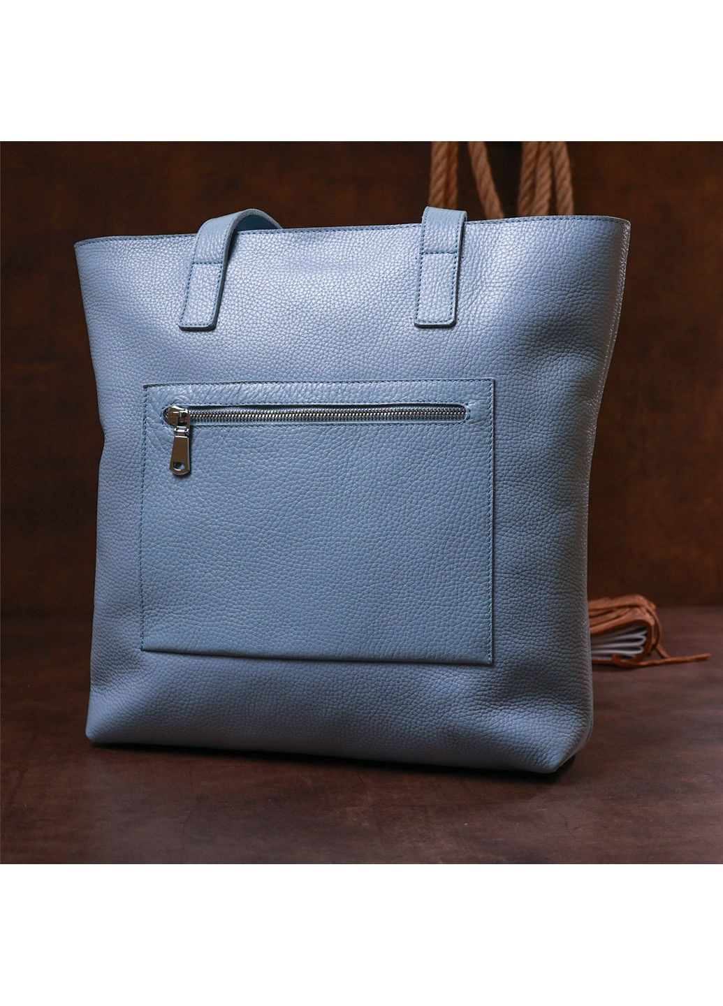 Сучасна жіноча сумка-шоппер 16361 Блакитний Shvigel (292849802)
