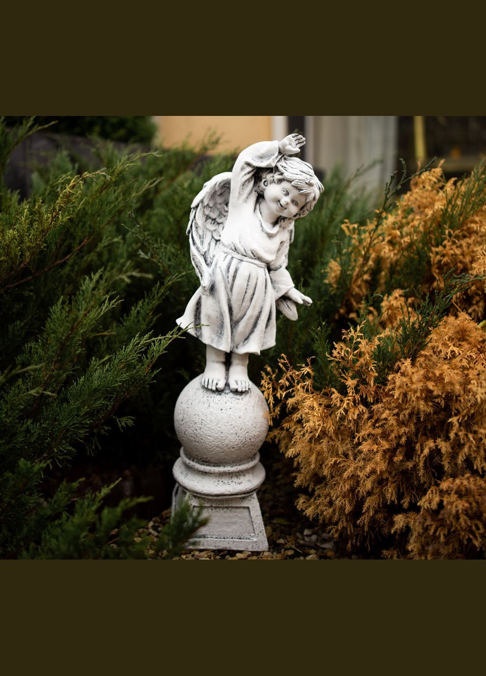 Ангелочек девочка на шаре 58*19*15 см (СП5223 серый) Гранд Презент (282743515)