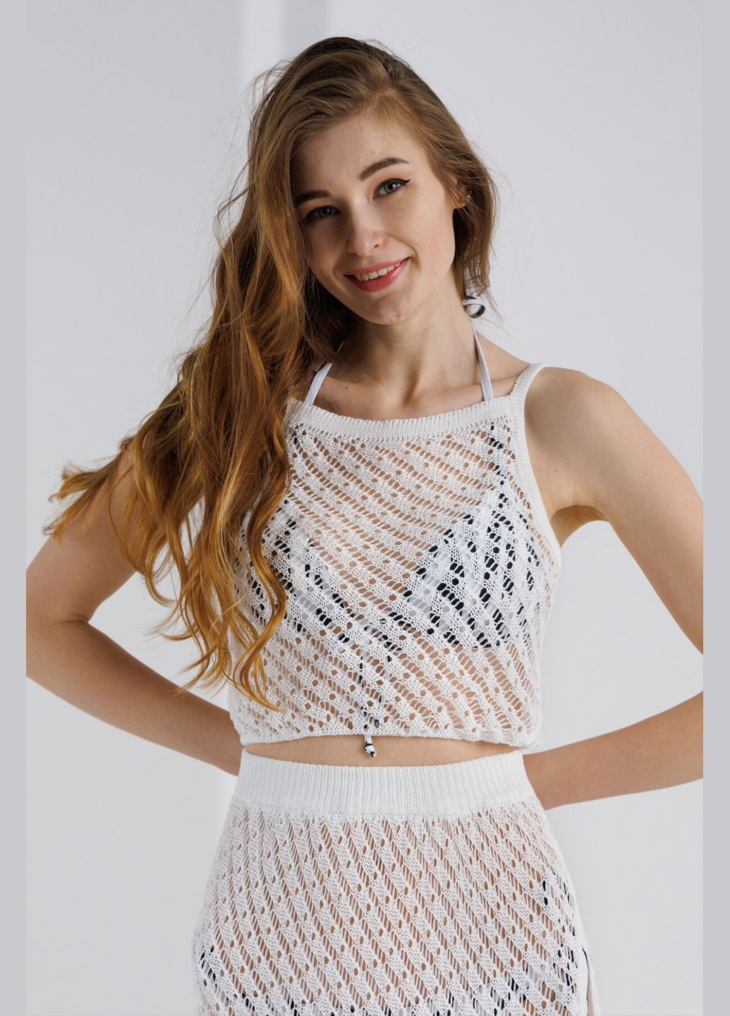 Топ пляжный женский 2401-1-К Белый (2000990356482S) shop (2000990356482) No Brand (362704916)
