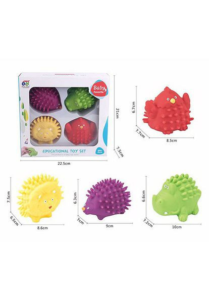 Набір Іграшок для ванної 628-1 М'ячики-тварини, 4 шт BMW (316267730)