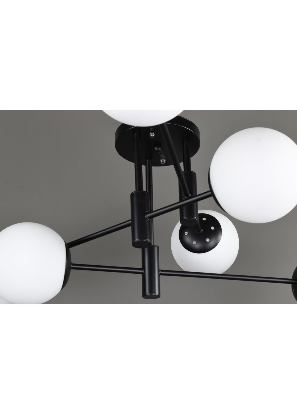 Люстра потолочная на 6 лампочек 28251 Черный 29х82х82 см. Sunnysky (365680651)