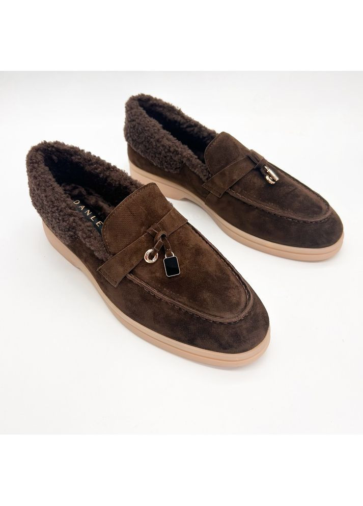 Danler Лофери (р) Замшa 0-1-1-AM-2027M-41-Y-19B темно-коричневий з, україна — зима (352707848)