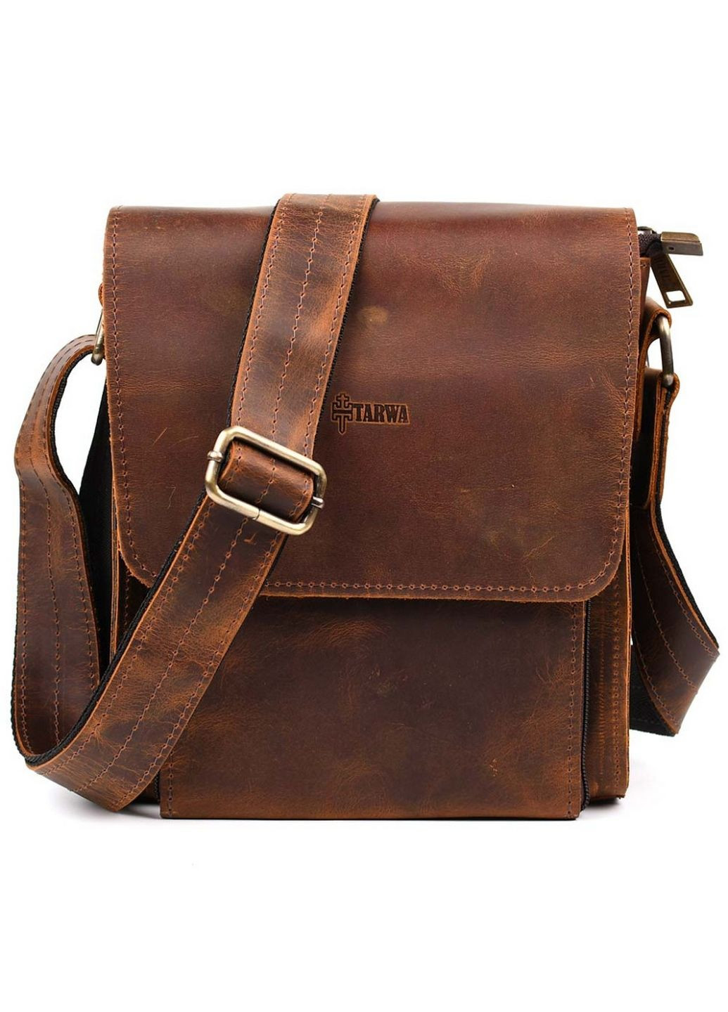 Чоловіча шкіряна сумка через плече 26х22х6 см TARWA (315874530)