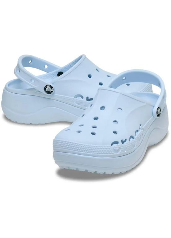 Голубые женские кроксы clog mineral blue 208186 Crocs