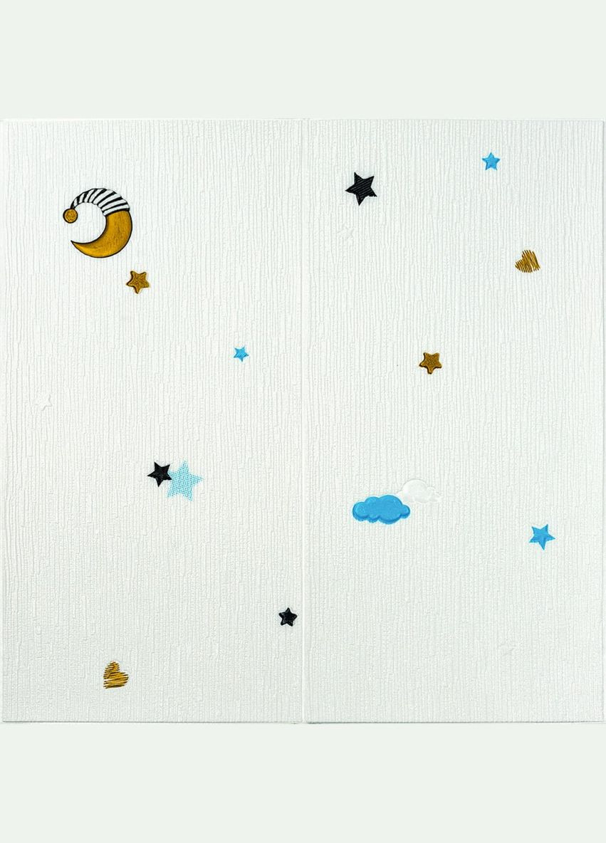Панель стеновая 3D 700*700*4mm звезды и луна на белом фоне (D) SW-00001970 Sticker Wall (329894859)