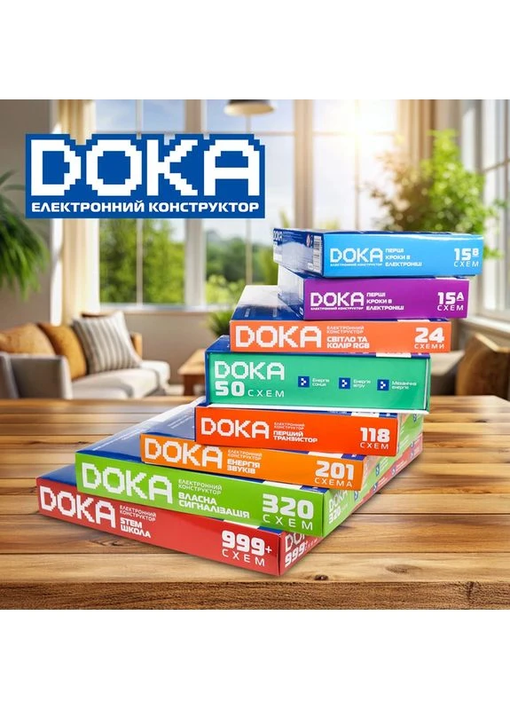 Конструктор электронный "АЛЬТЕРНАТИВНАЯ ЭНЕРГИЯ" (50 схем) DOKA (378267020)