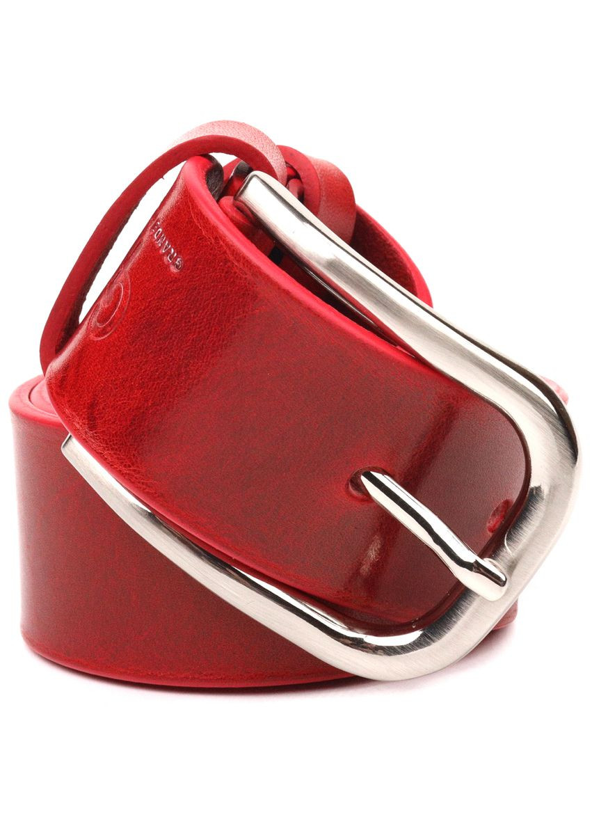 Жіночий ремінь шкіряний 21475 Червоний Grande Pelle (302972154)