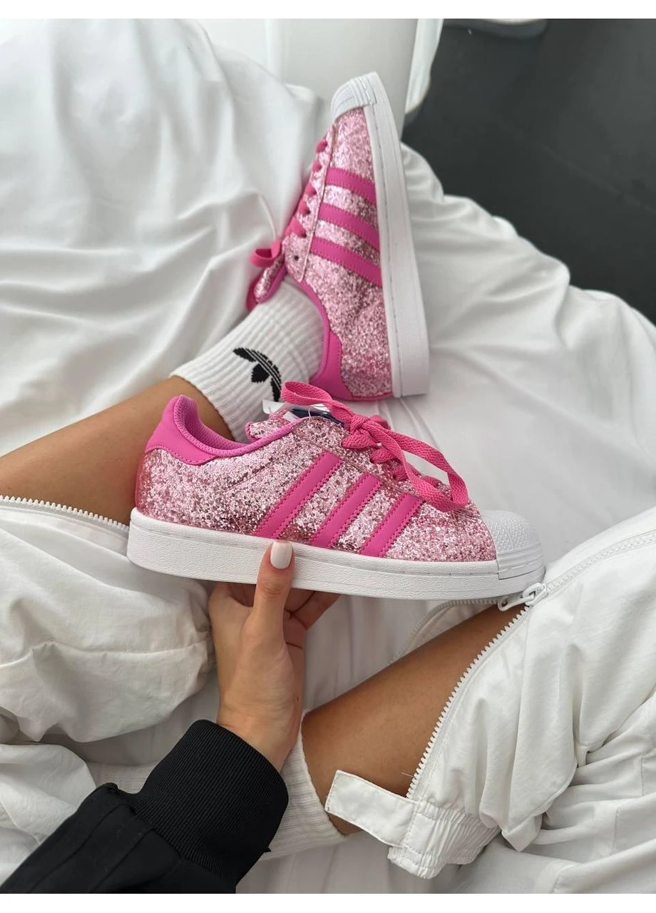 Розовые летние кроссовки adidas superstar barbie pink адидас суперстар No Brand