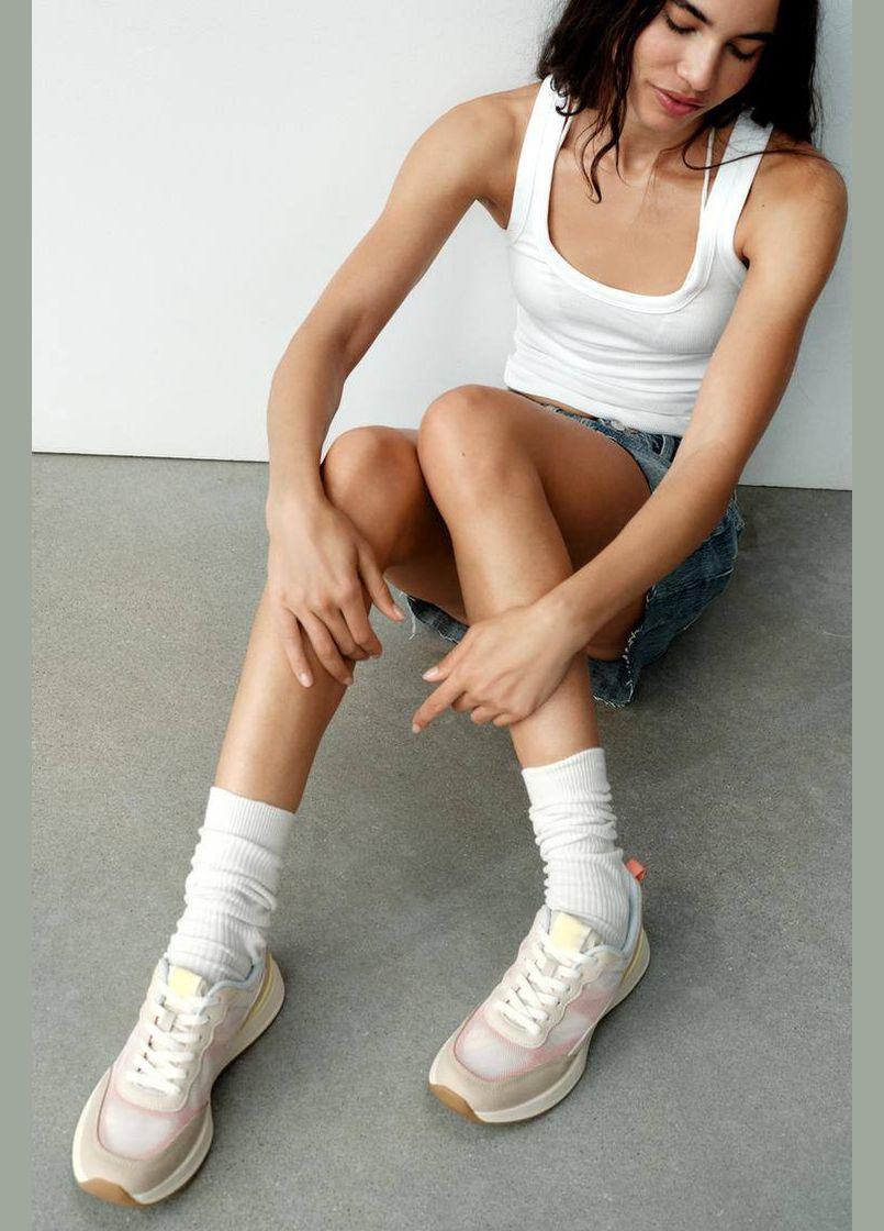 Кроссовки Zara бежевые (302497833)