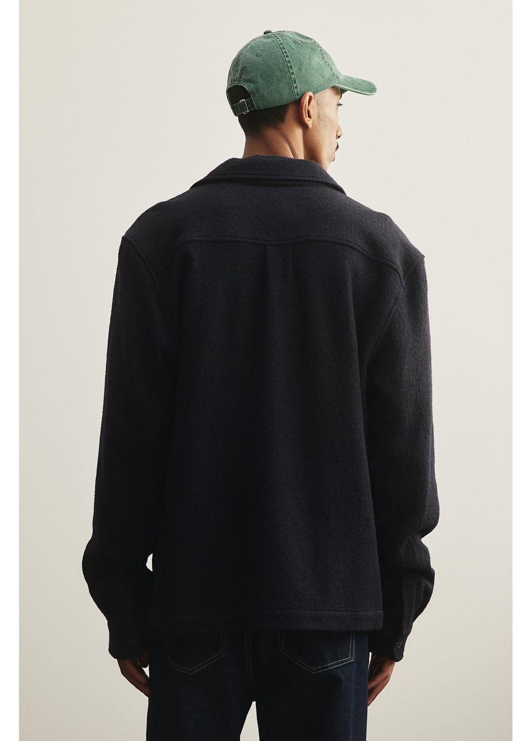 Бесцветная демисезонная куртка-рубашка свободного кроя H&M