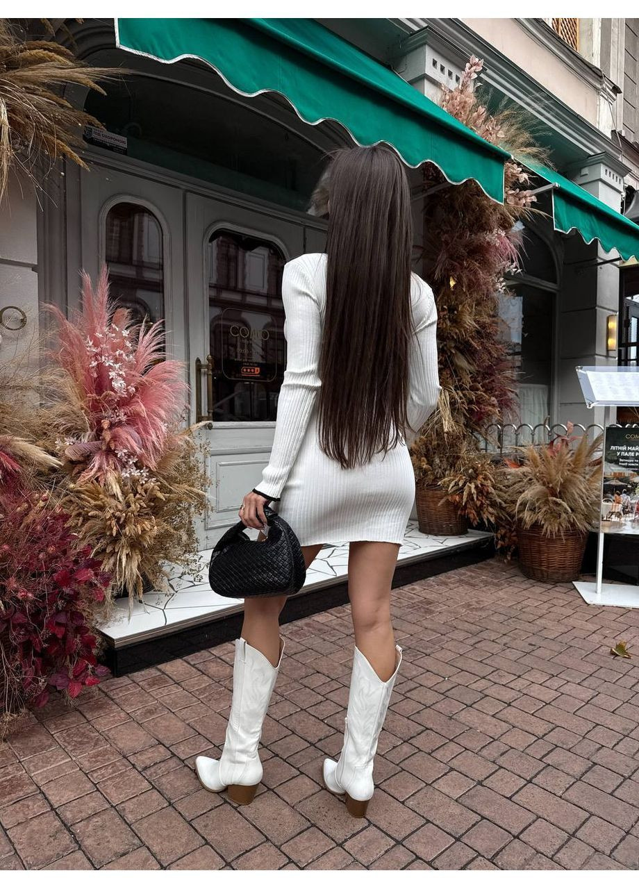 Белое кэжуал женское платье No Brand