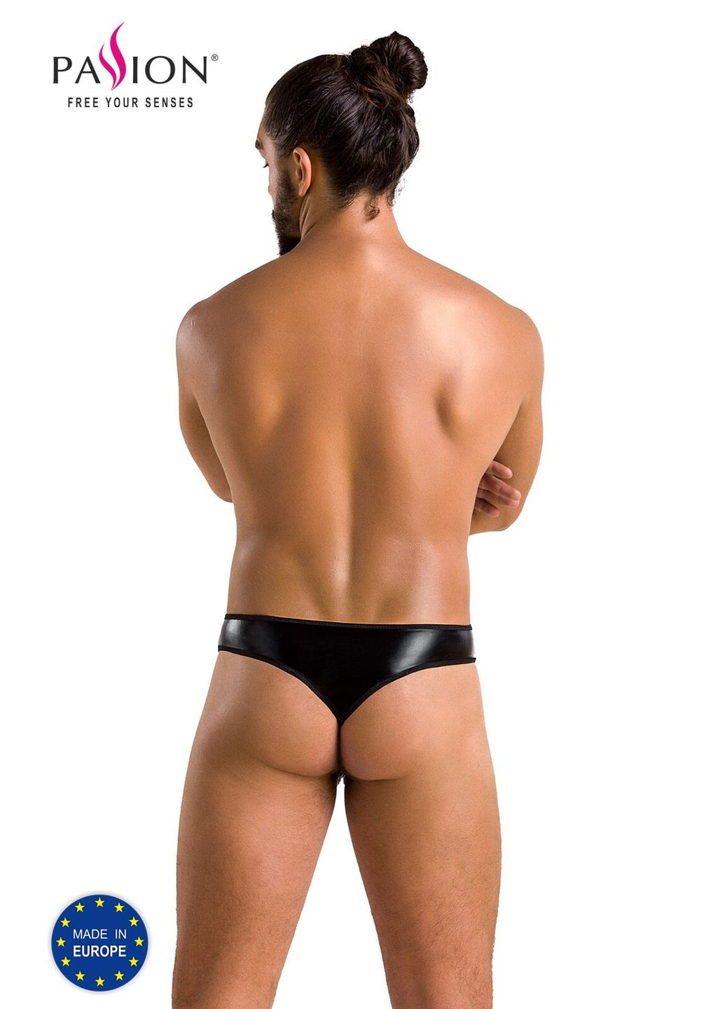 Чоловічі стринги Thong Paul XXL/XXXL, чорні, під латекс Passion (314507833)
