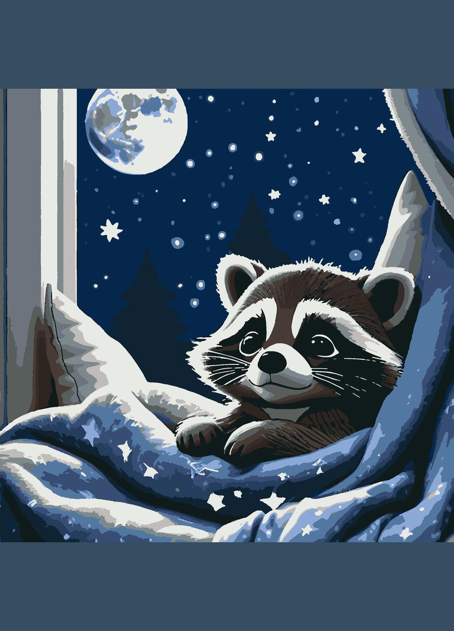 Картина по номерах зі світлодіодною підсвіткою для дітей Дрімка 25x25 см (ГР1-013) Riviera Blanca (303136256)