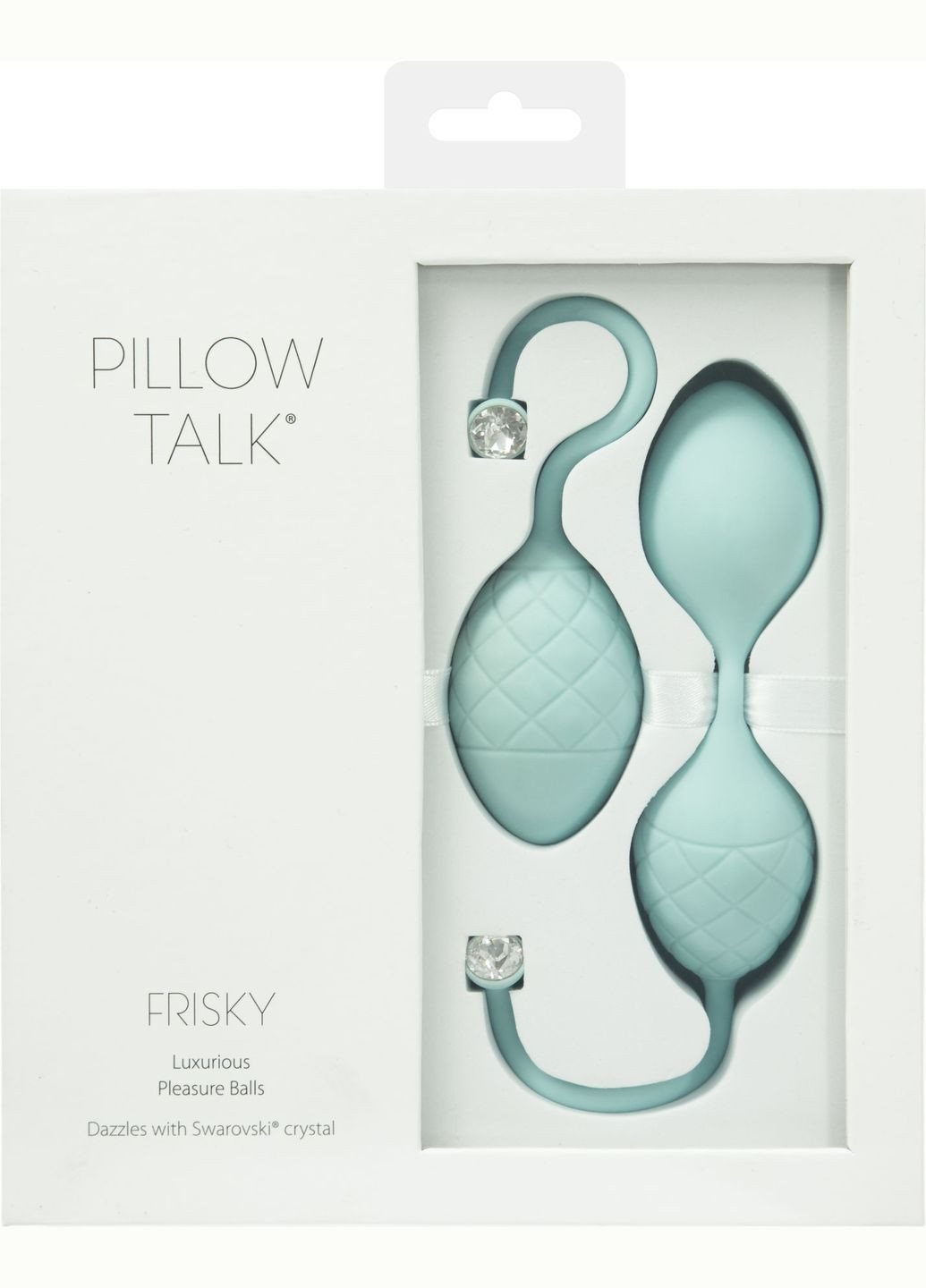 Роскошные вагинальные шарики Frisky с кристаллом Сваровские Бирюзовые CherryLove Pillow Talk (282709213)