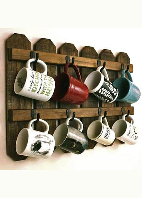 Органайзер для кружек из дерева Ладжани капучино (СДК-005809) No Brand (327868298)