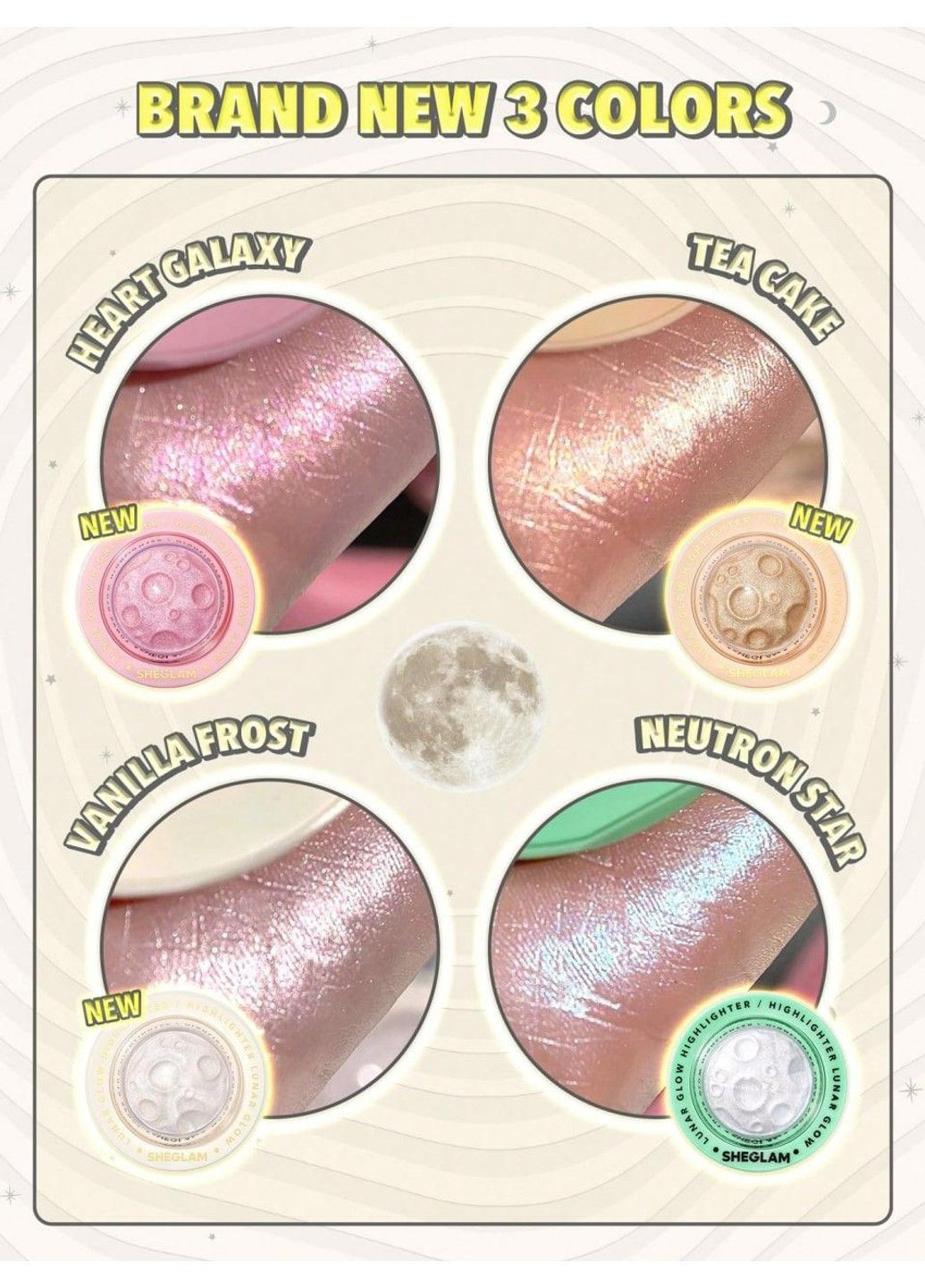 Хайлайтер для лица Lunar Glow Highlighter Vanilla Frost 5 г Sheglam (317312576)