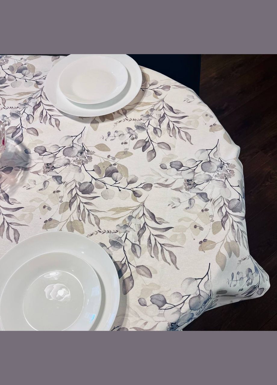 Скатерть водоотталкивающая 140х170см Эвкалипт Серый Malva (305830987)