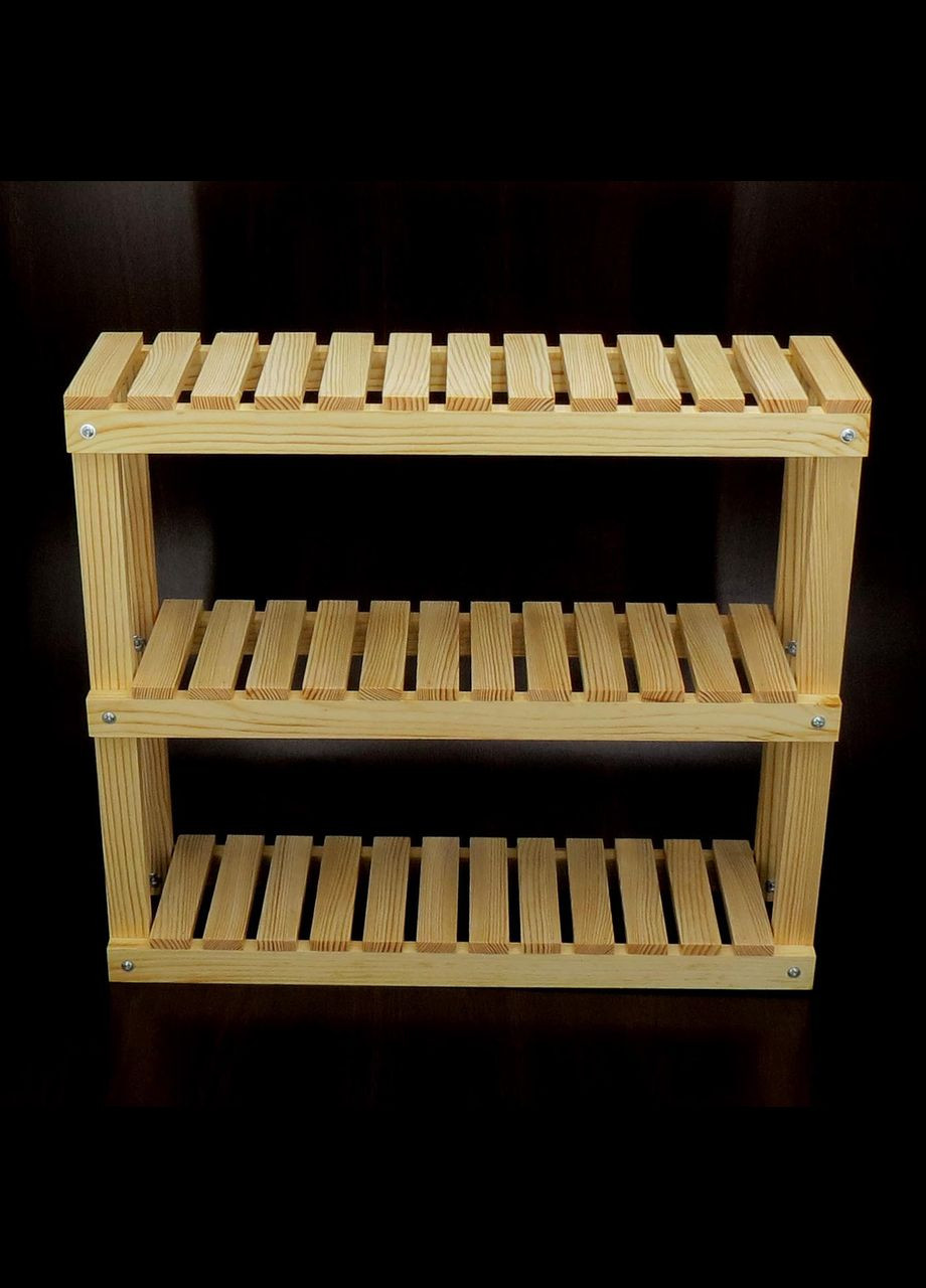 Подставка для цветов из дерева Берчулес 20х70 ваниль (ЦВП-20708502) No Brand (328228402)