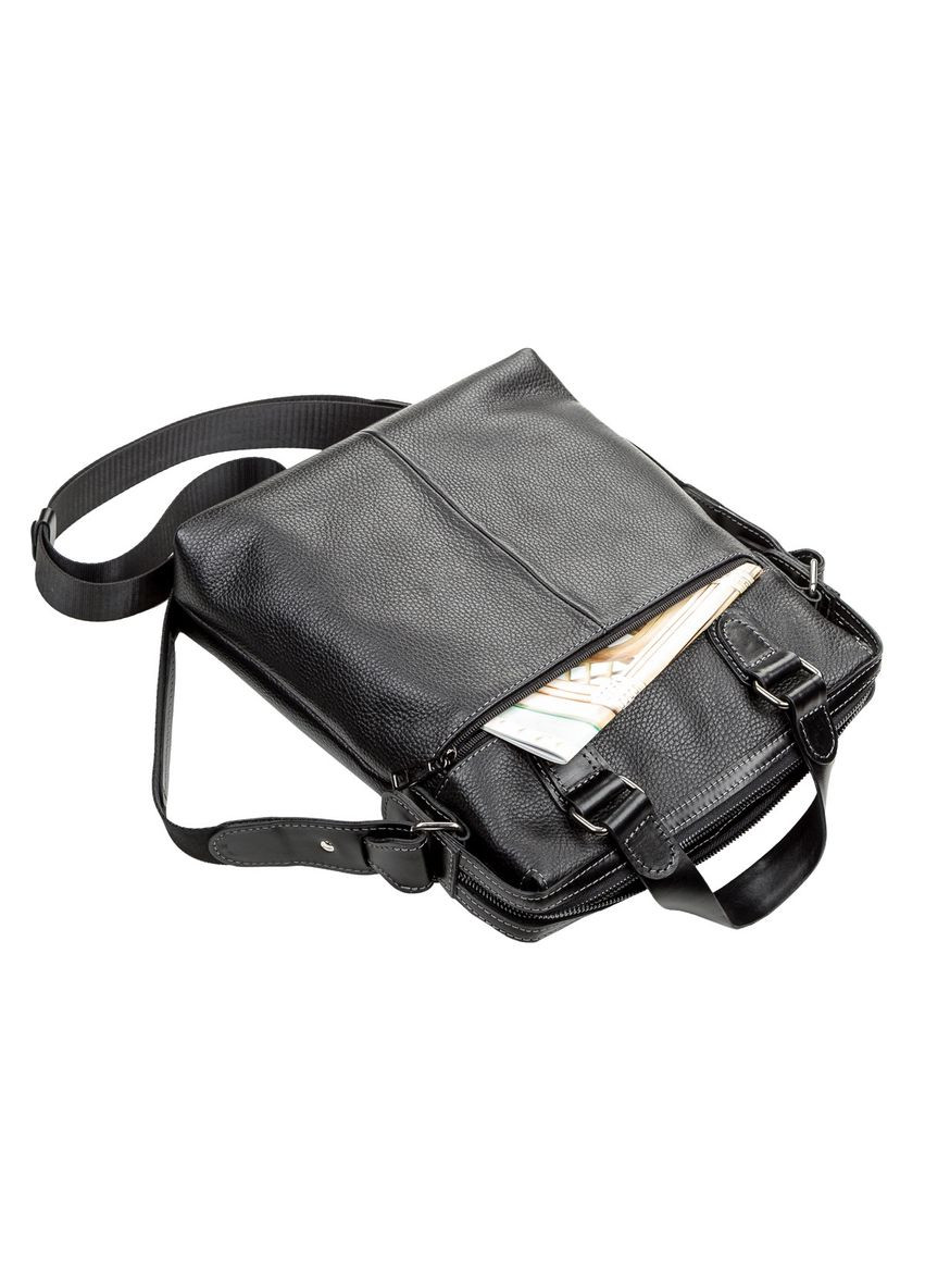 Сумка мужская 11114 кожаная Черная Shvigel (298566536)