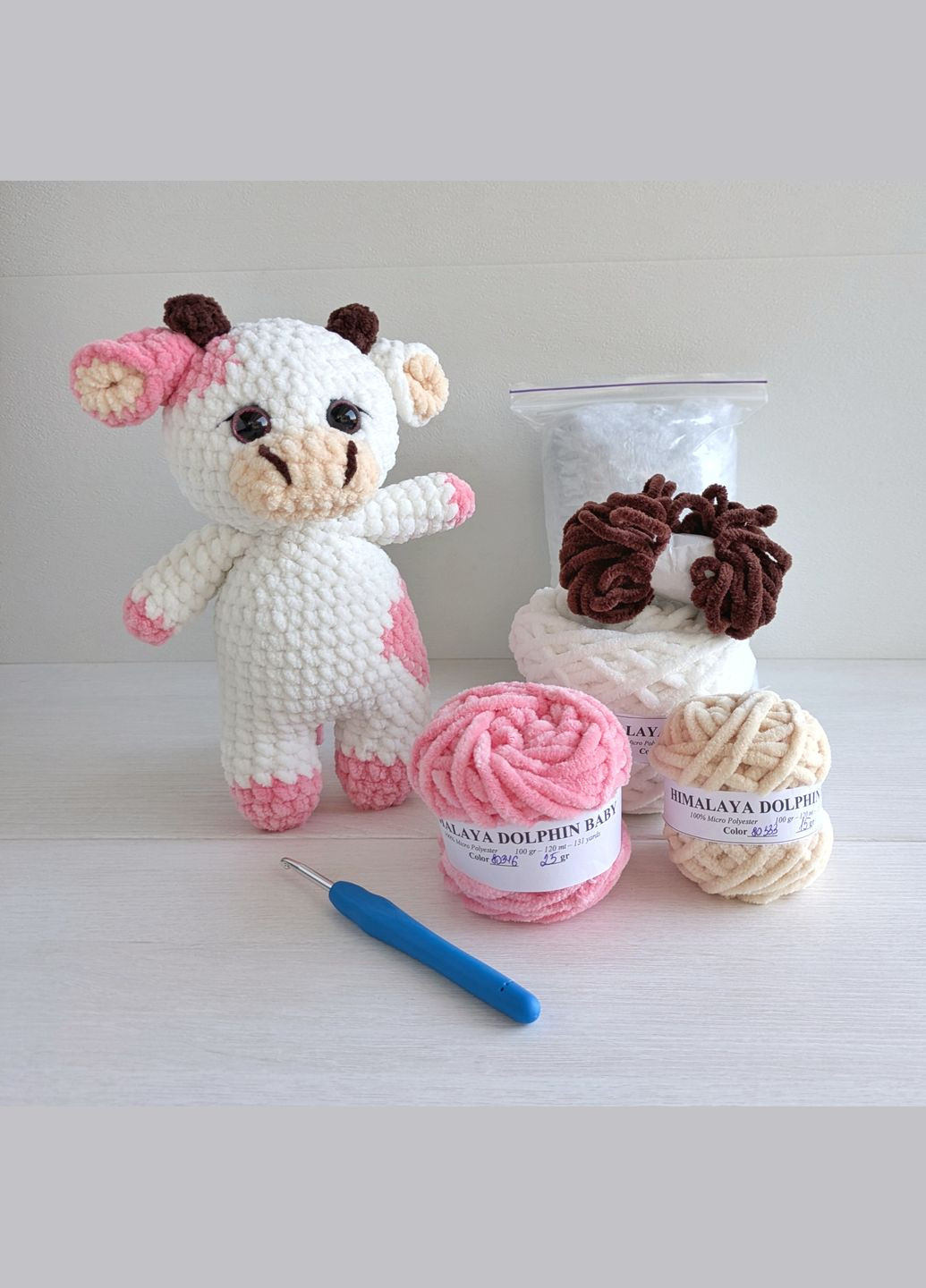 Набір для в'язання корівки (рожева 23 см) Hand Made (316089592)