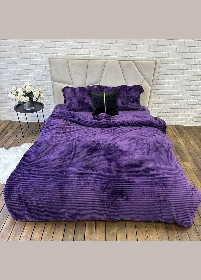 Постільна білизна шарпей плюшева два підковдри Сімейний Фіолетовий (П4К-mur-sharp-size-003-03) No Brand (308754532)